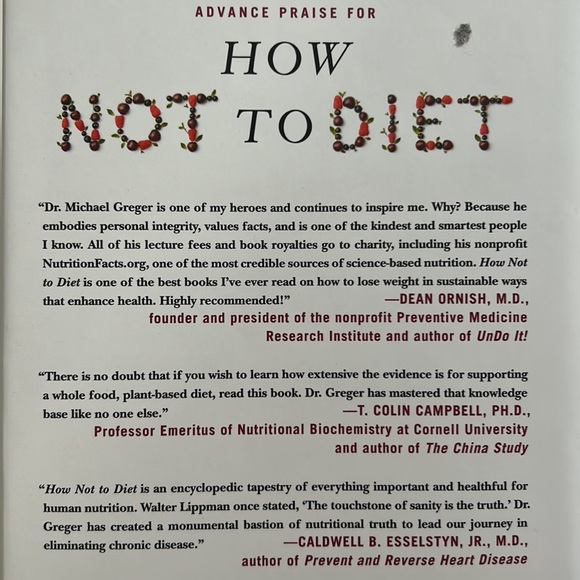 How Not To Diet/Michael Greger, M.D. NY Times Bestselling Author How Not To Die - Picture 3 of 15